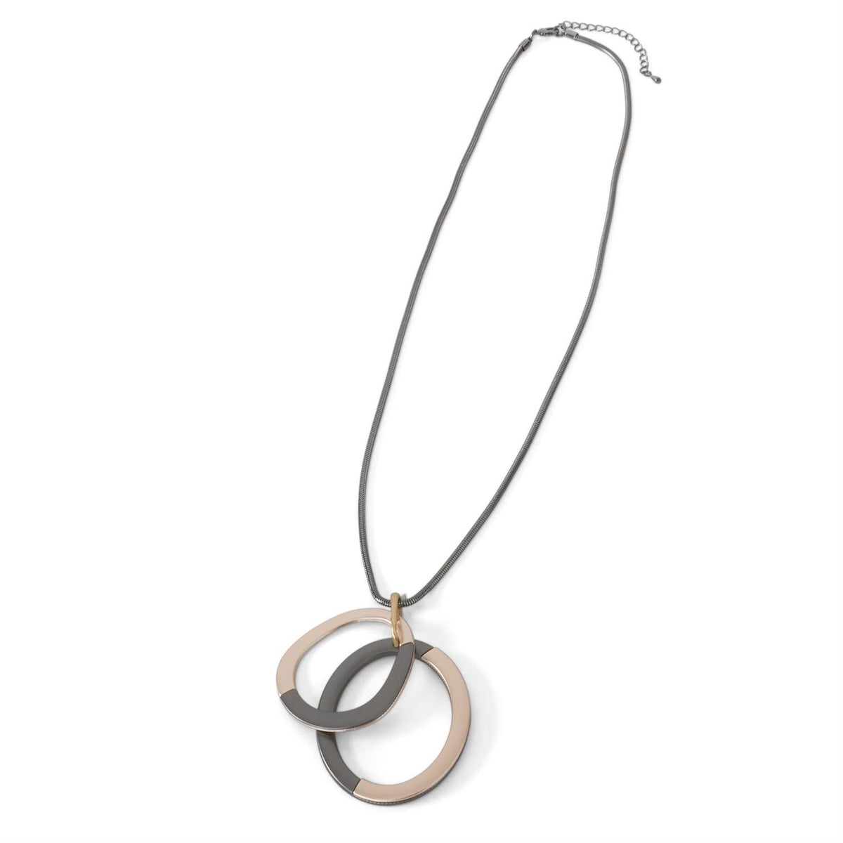 K&K Interiors Rose Gold Oval Necklace