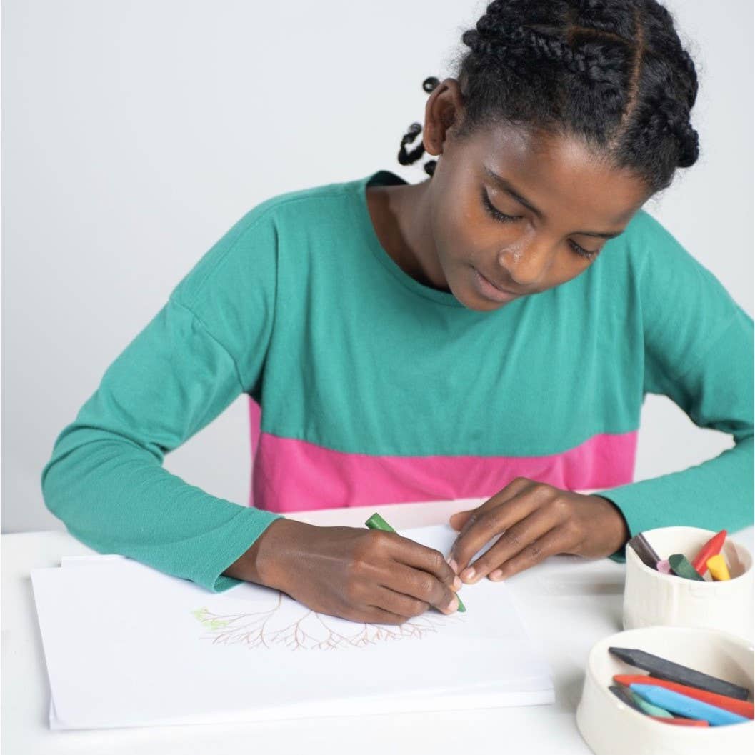 Eco- Kids Beeswax crayons w/ case