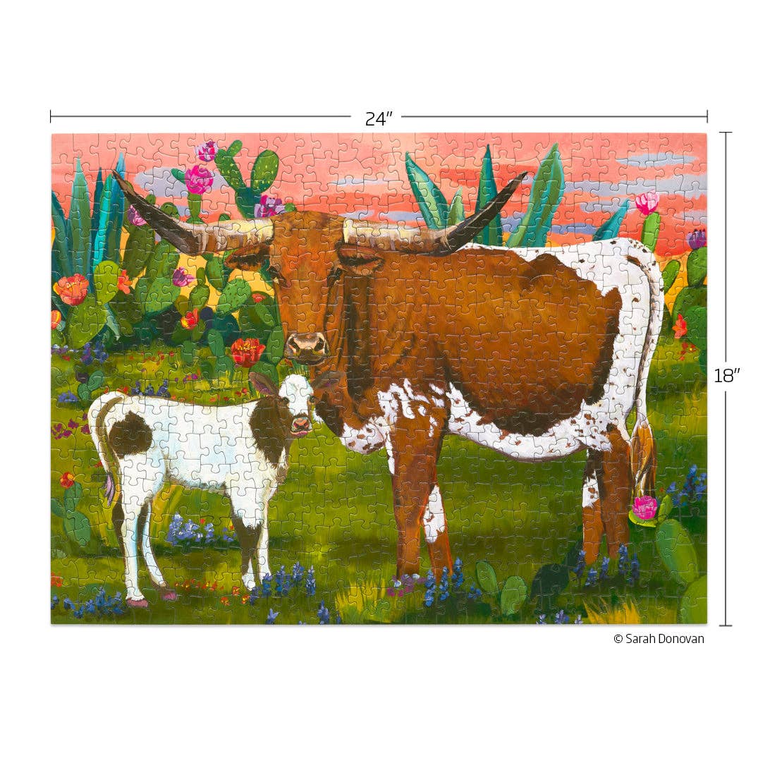 WerkShoppe Longhorns 500 Piece Puzzle