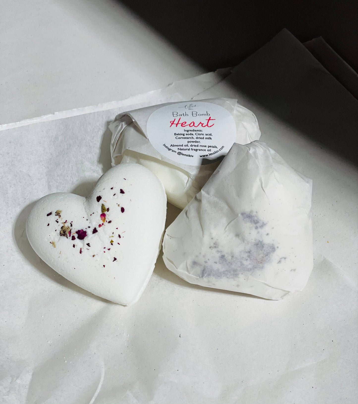 Organic Rose Heart Bath Bomb,Valentine’s Day, Bridal Shower
