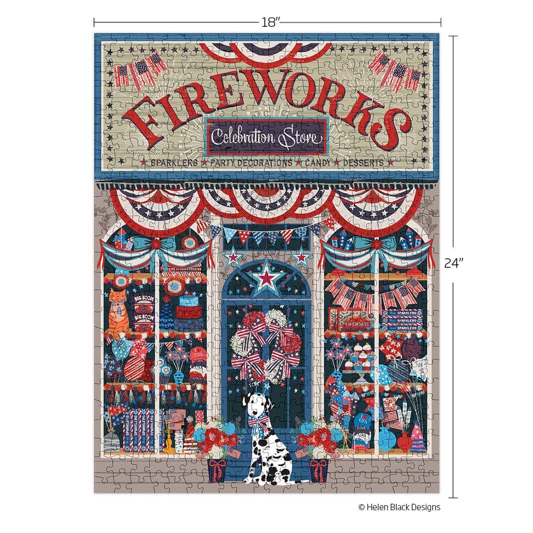 WerkShoppe Flags & Fireworks 500 Piece Puzzle