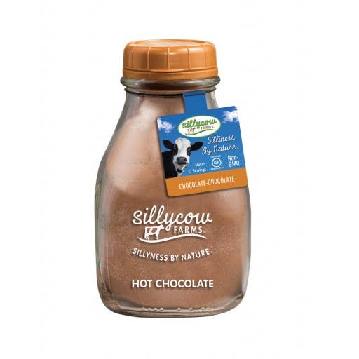 Sillycow Chocolate-Chocolate Hot Cocoa Mix 16.9 oz Glass Bottle