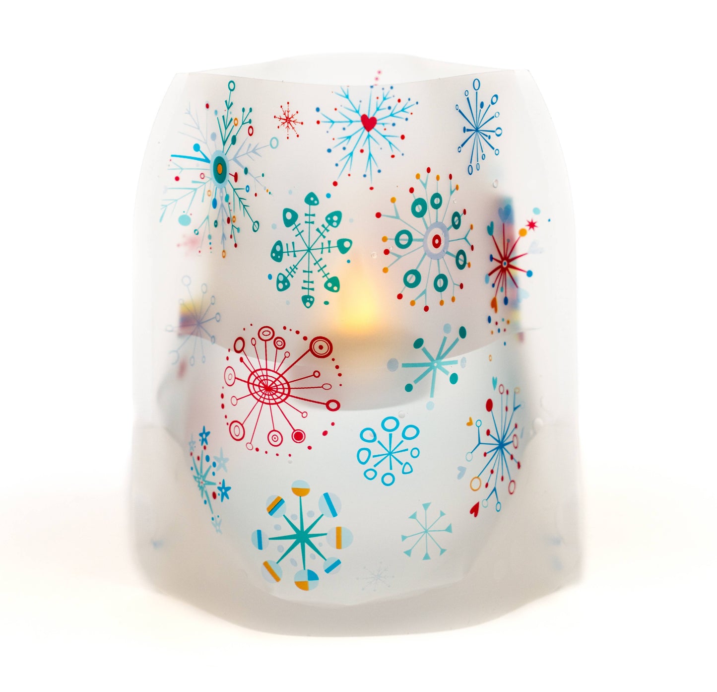 Modgy Luminary - Flakey - Christmas Noel with Snowflakes