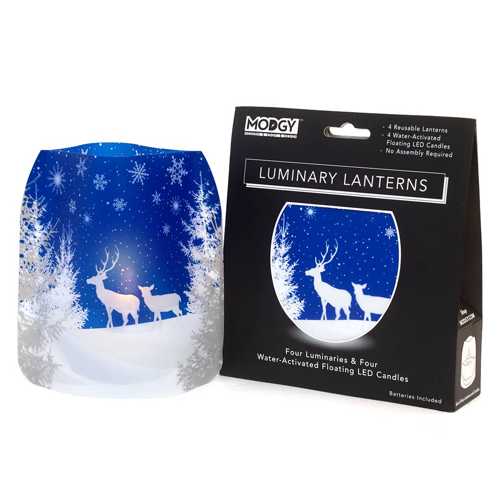 Modgy Luminary - Oh Deer! - Festive Christmas Winter Scene