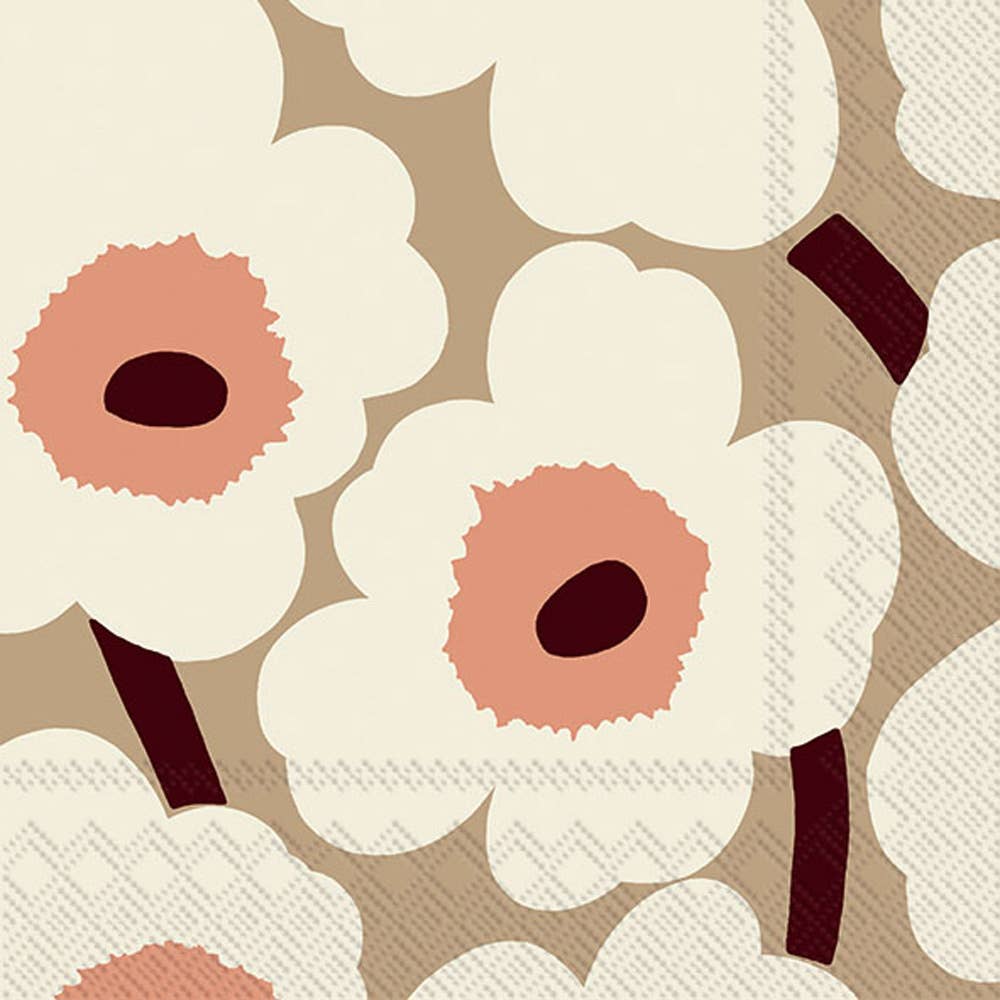 Boston International Paper Lunch Napkins Marimekko Unikko Cream- 20 ct.