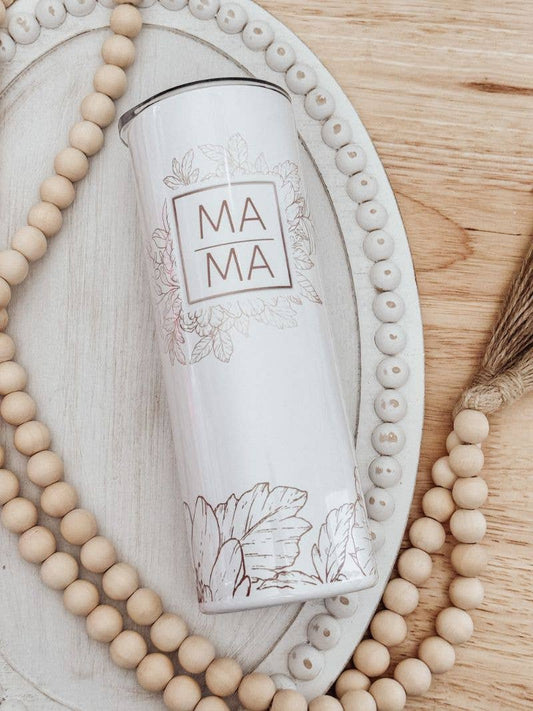Floral MAMA 20oz Skinny Tumbler