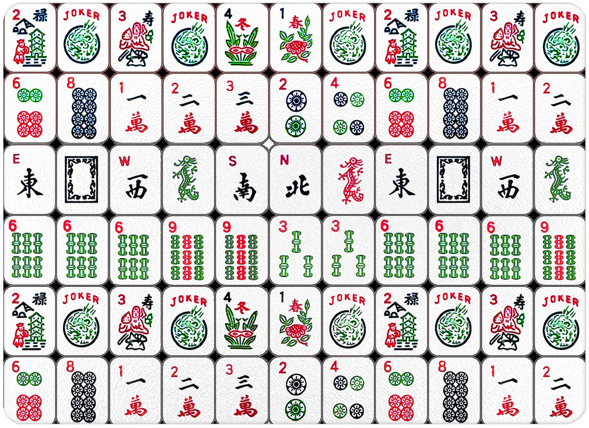 Marye-Kelley Colorful Mahjong Glass Cutting Board