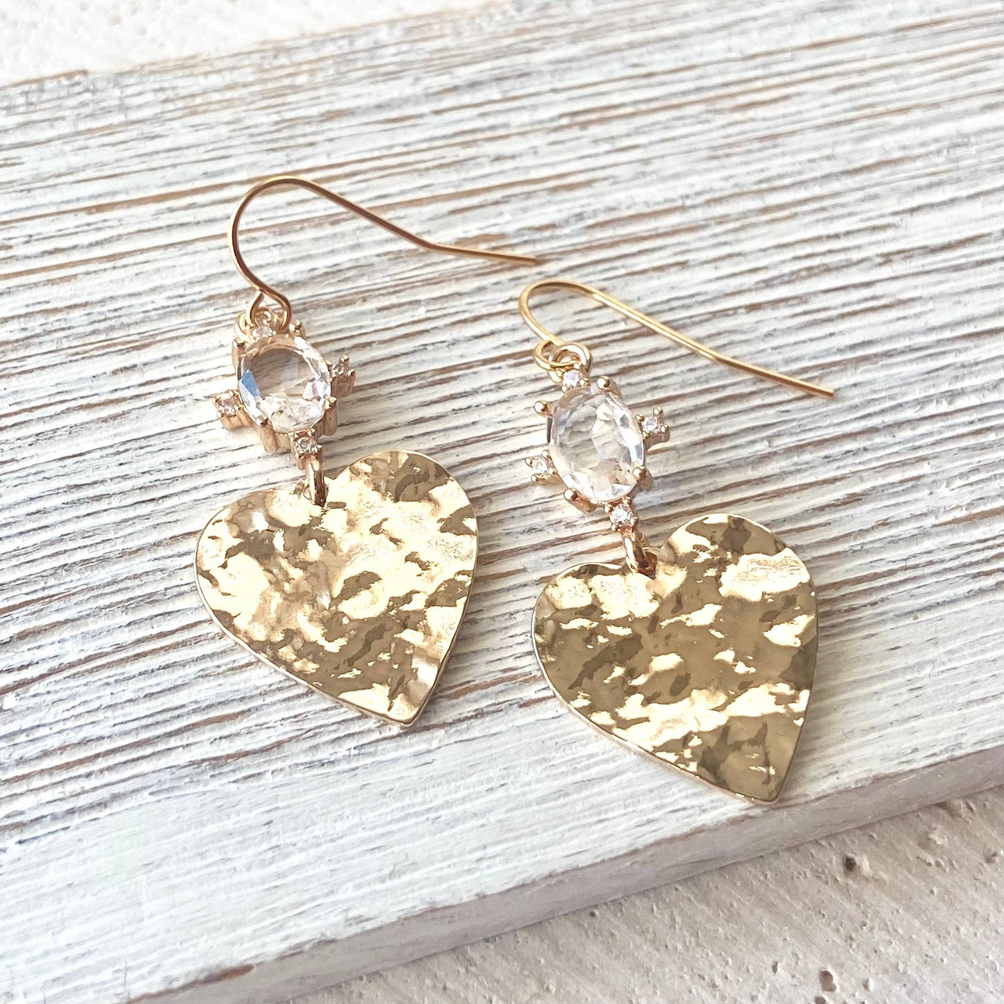 VB & Co. Hammered Heart Earrings