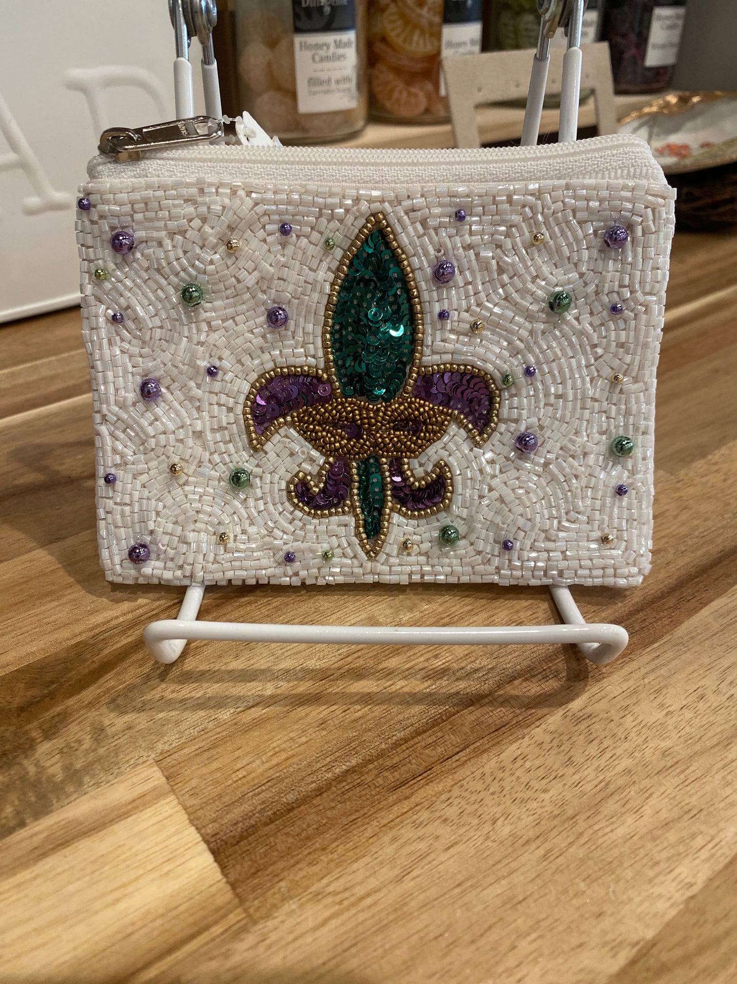 Mardi Gras Coin Zipper Pouch