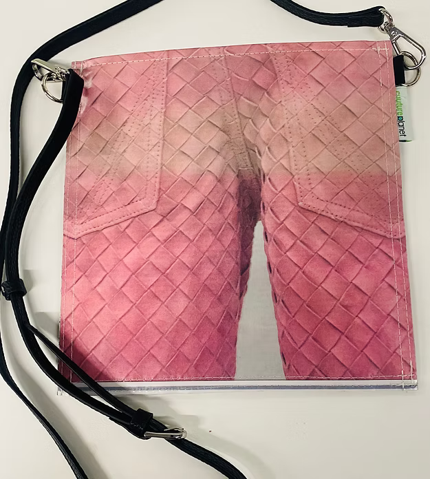 Couture Planet The Amanda Crossbody | The "Bottega" Pink Basketweave Edition