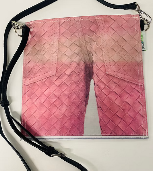Couture Planet The Amanda Crossbody | The "Bottega" Pink Basketweave Edition