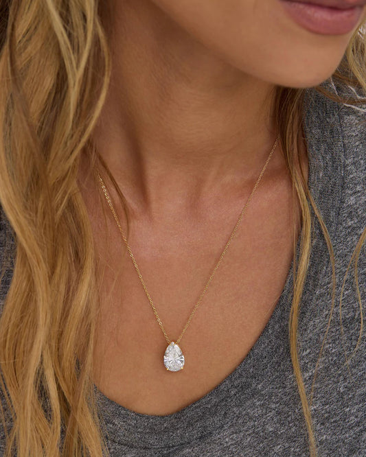 Melinda Maria "Are You Jealous" Necklace, Gold/White