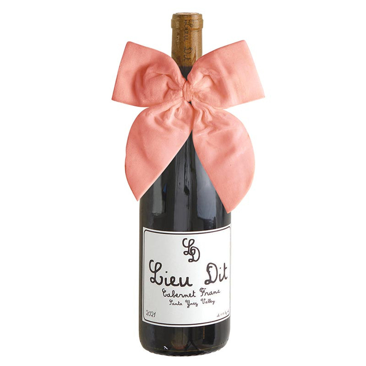Santa Barbara Velvet Wine Bottle Bow