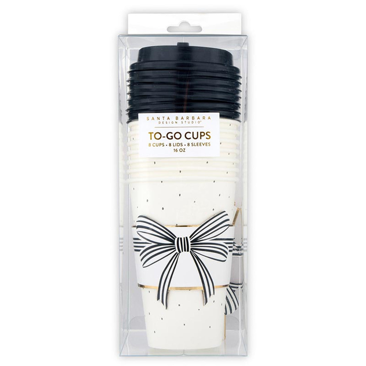 Santa Barbara Black Bow To-Go Cups