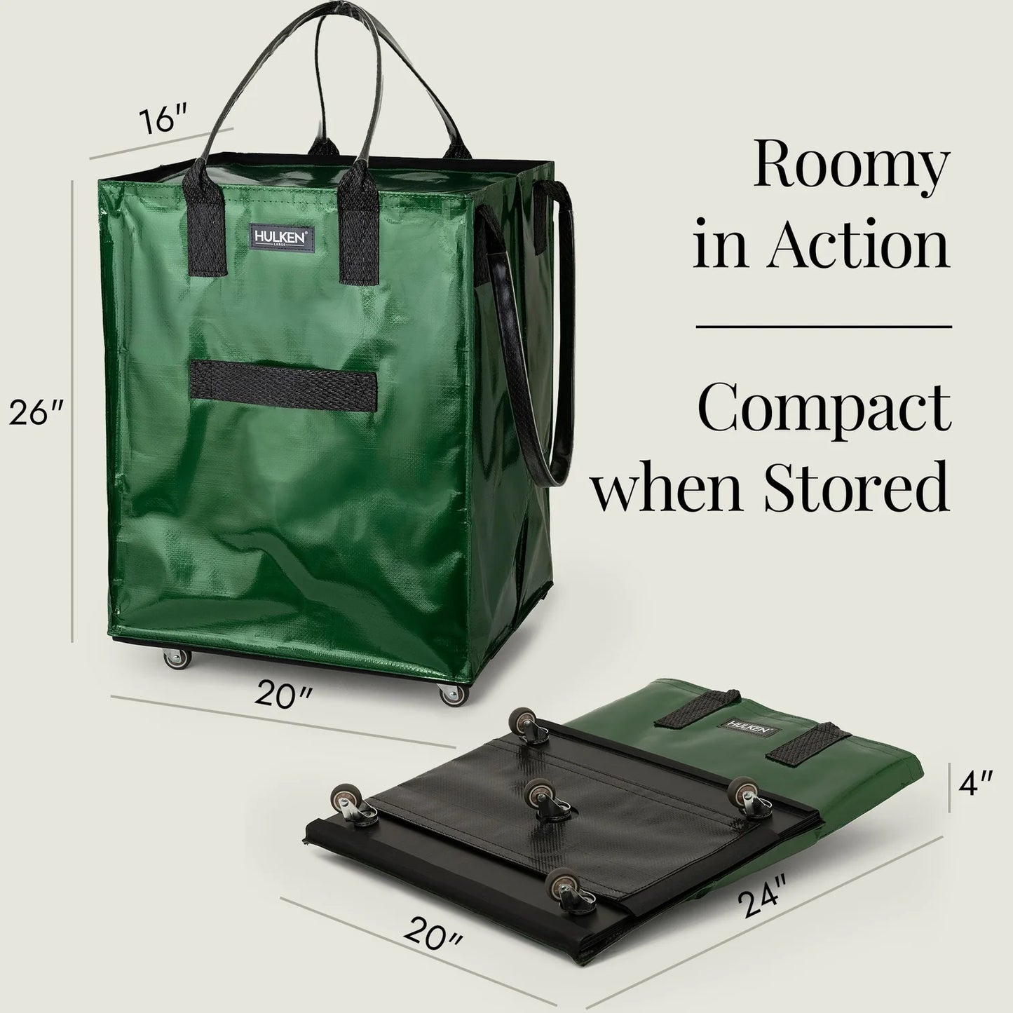 HULKEN Original Rolling Tote Bag