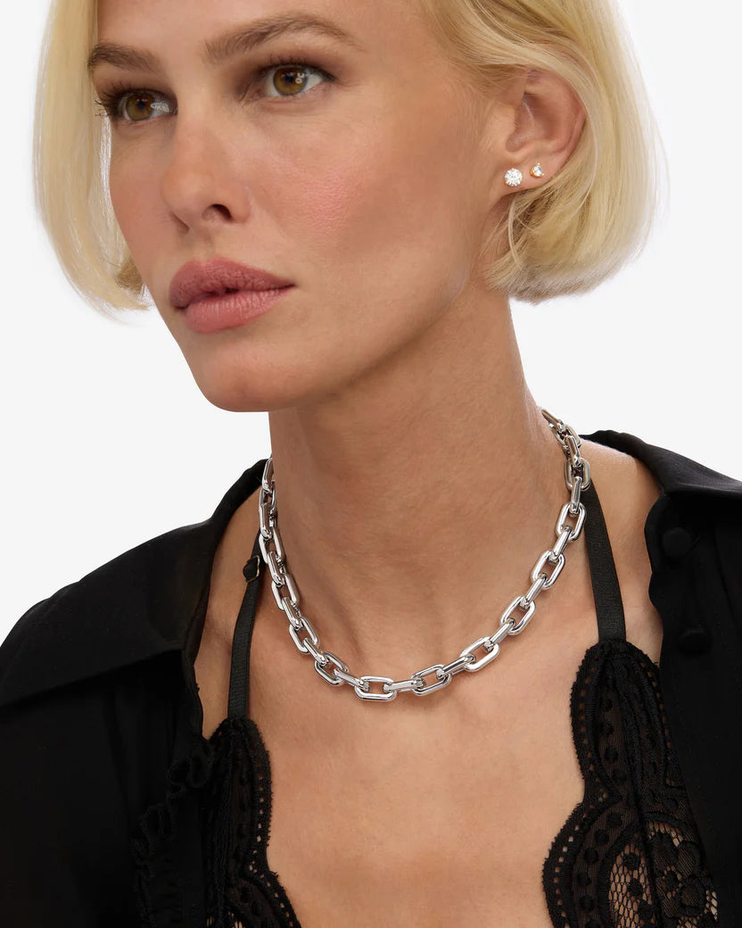 Melinda Maria Frankie Chain Necklace, Silver, 10mm