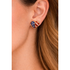 The "Unity" Patriotic Pearl & Pavé Hearts