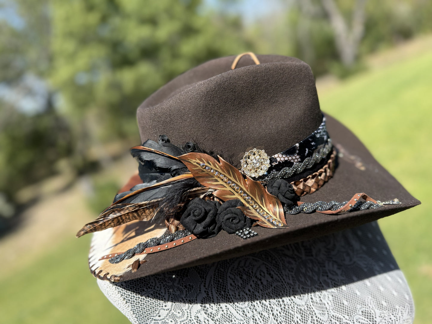 Annie’s Touch Premium Wool Cowgirl Hat - Chocolate Antelope Haven