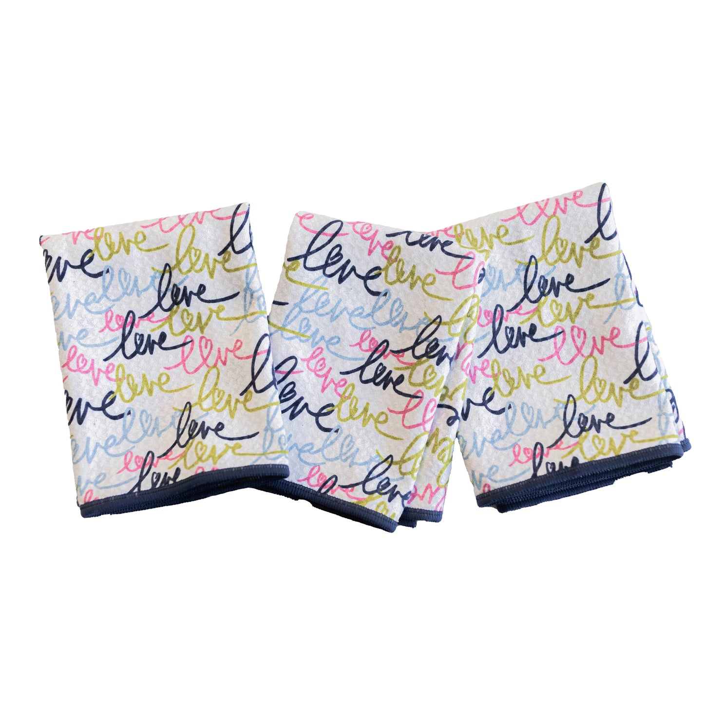Once Again Home Mighty Mini Towel (Set 3) Reversible HGC Love Multicolor