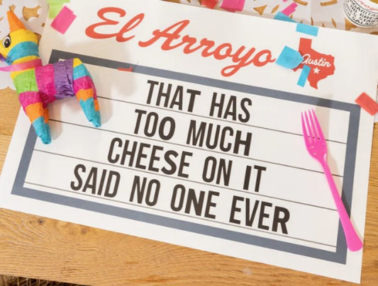 El Arroyo Disposable Placemats (Set of 24) 4 Different Signs