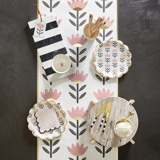 Santa Barbara's Scalloped Paper Plates - 9" Flower Plates