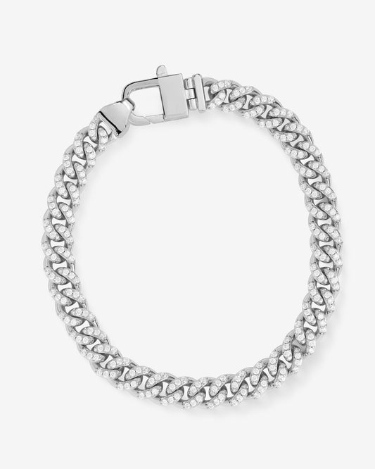Melinda Maria Pave' Julian Cuban Chain Bracelet, 6.8mm, 7.5"