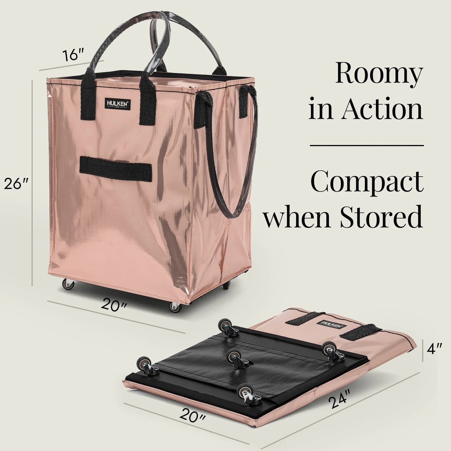 HULKEN Original Rolling Tote Bag