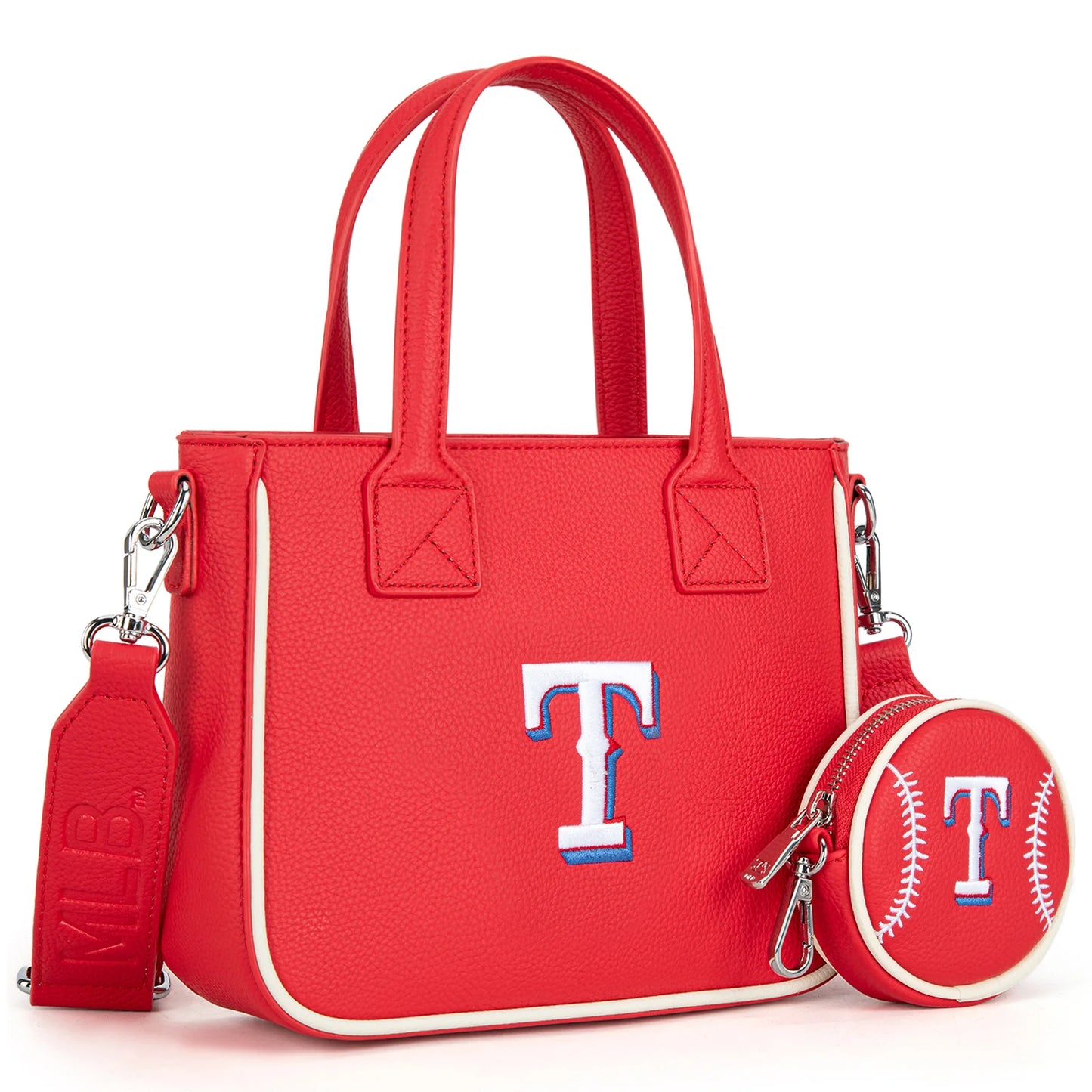 MLB Texas Rangers Women's Tote Bag with Baseball Coin Pouch