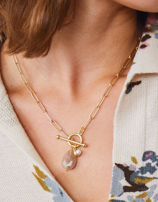 Spartina Suzy Toggle Necklace 18" Blush