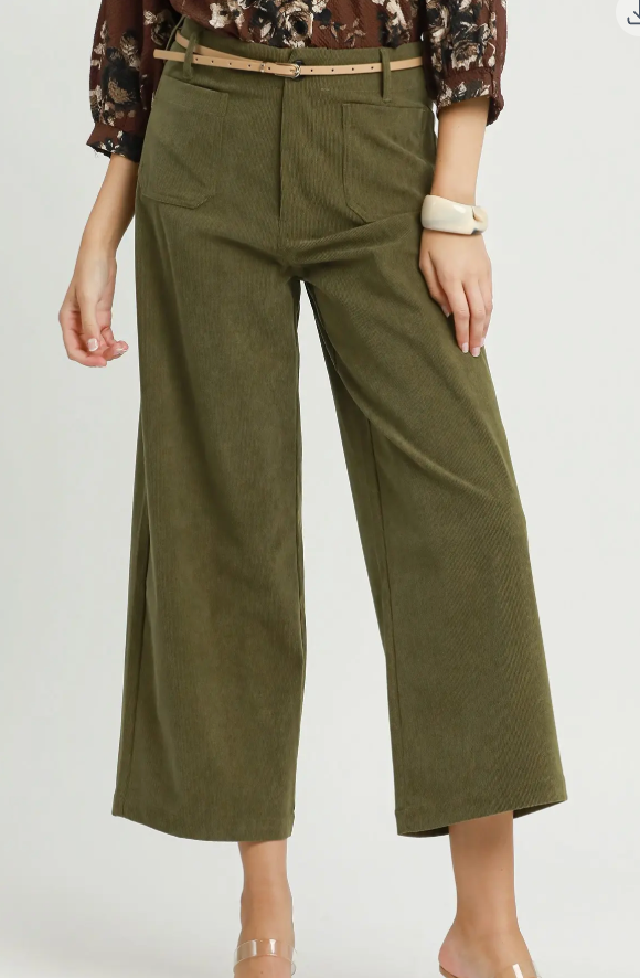 Olive Corduroy Pants