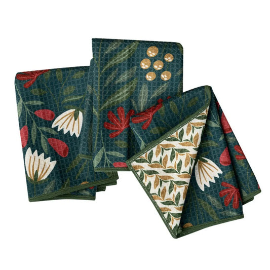 Once Again Home Mighty Mini Towel (Set 3) Reversible Utopian Garden/ Garden Green