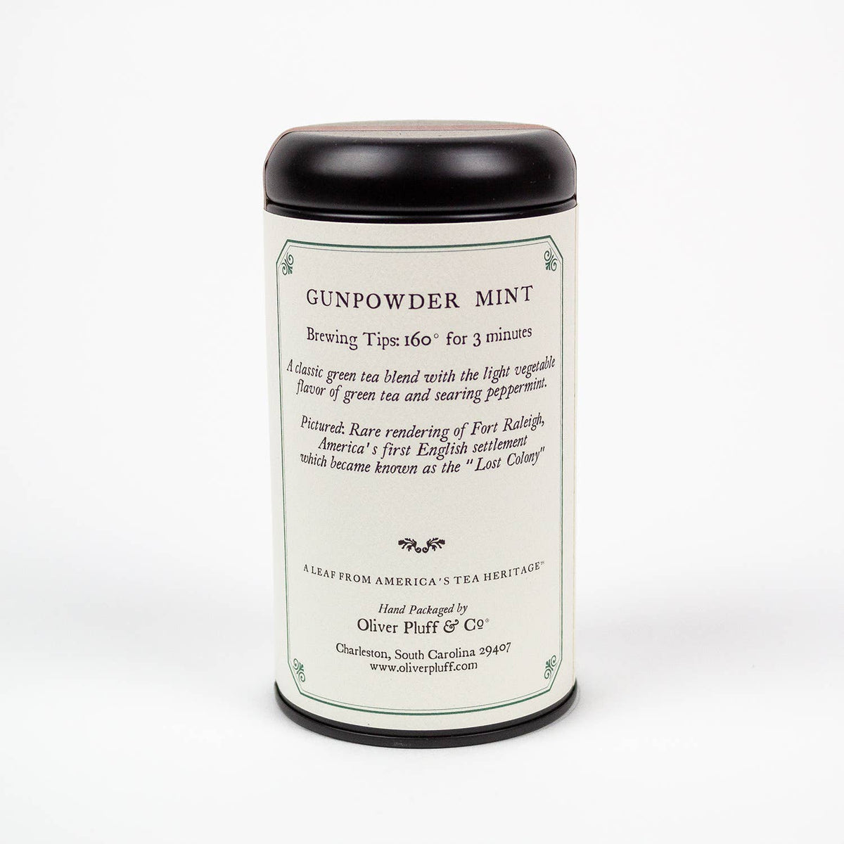 Oliver Pluff & Company Gunpowder Mint - 20 Teabags in Signature Tea Tin