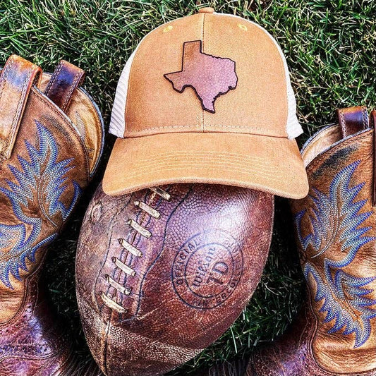 Hide Park - The Big Tex Trucker Hat | Game-Used Football Leather