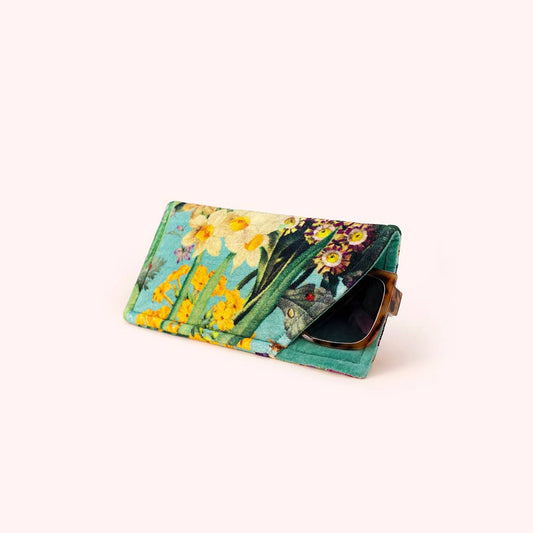 Velvet Sunglasses Pouch - Spring Flora, by Powder Designs