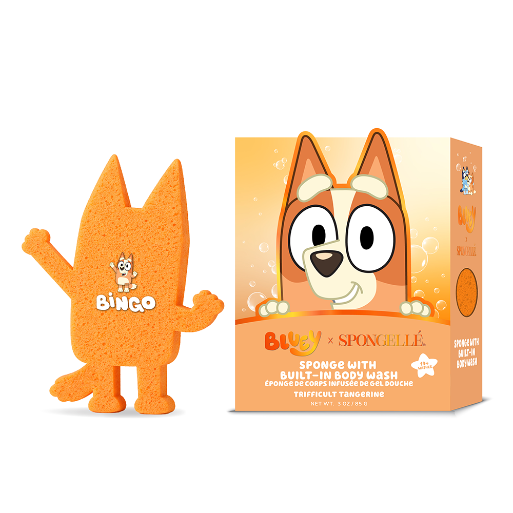 Bingo Trifficult Tangerine Body Buffer | Bluey x Spongellé