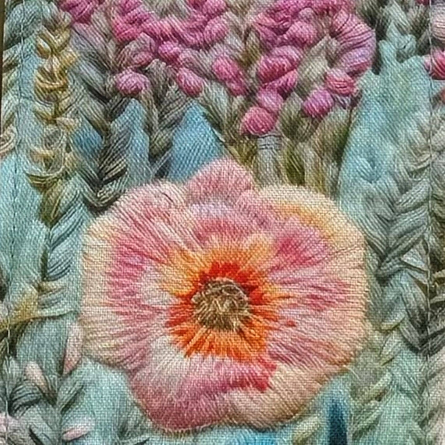 RFID Floral Embroidery Card Holder