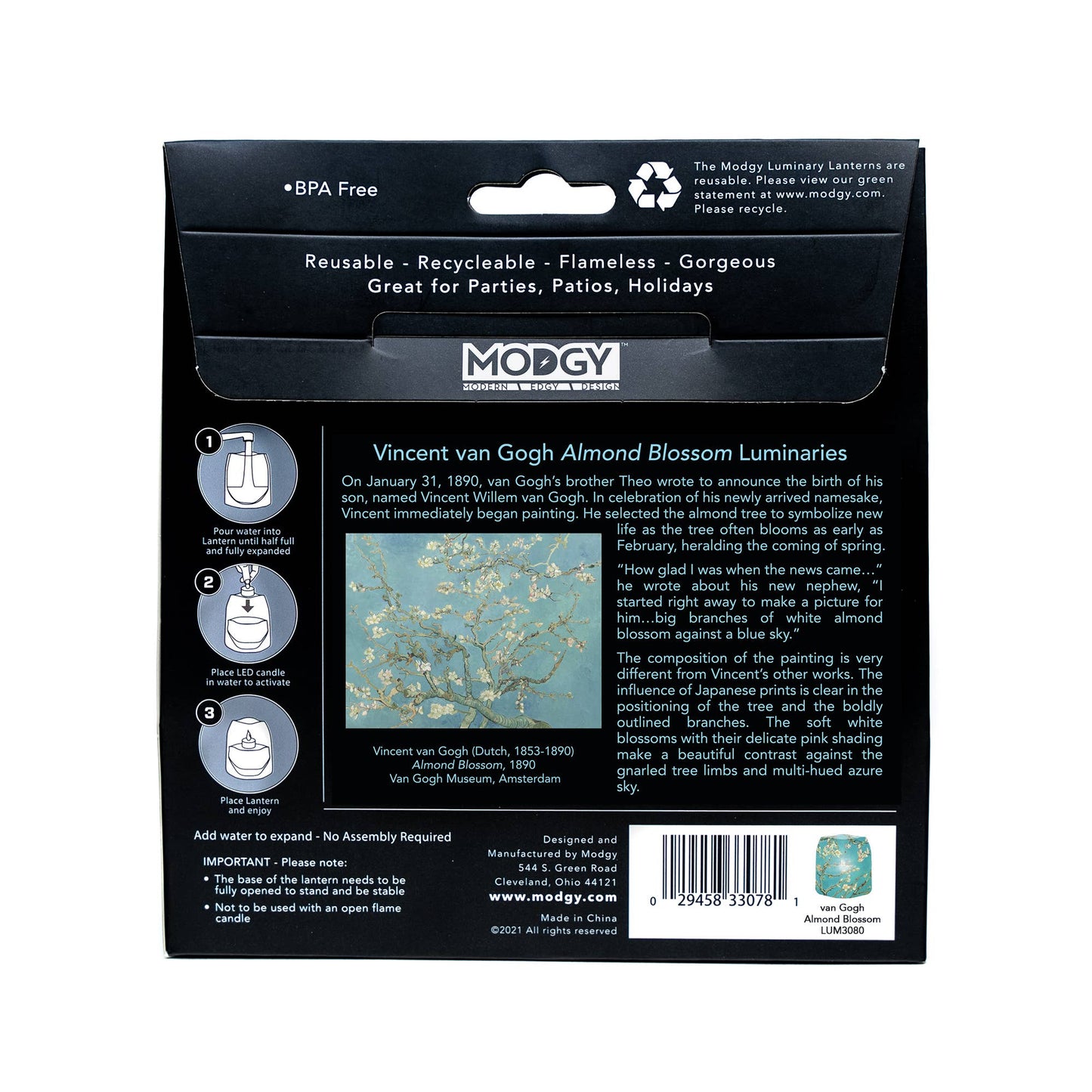 Modgy Luminary Lantern - Van Gogh Almond Blossom