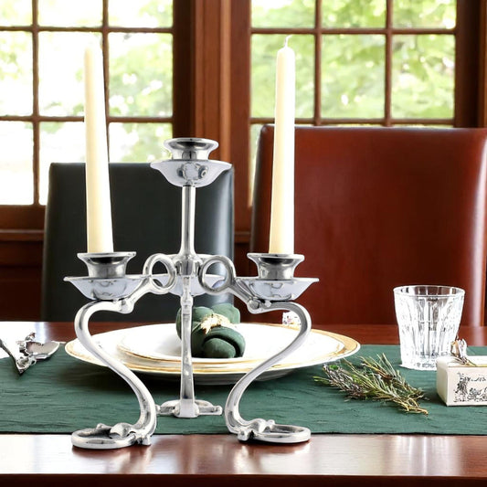 Equestrian Bit Four Light Candlestick