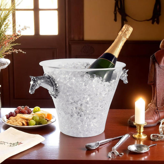 Horse Head Handle Acrylic Ice Bucket