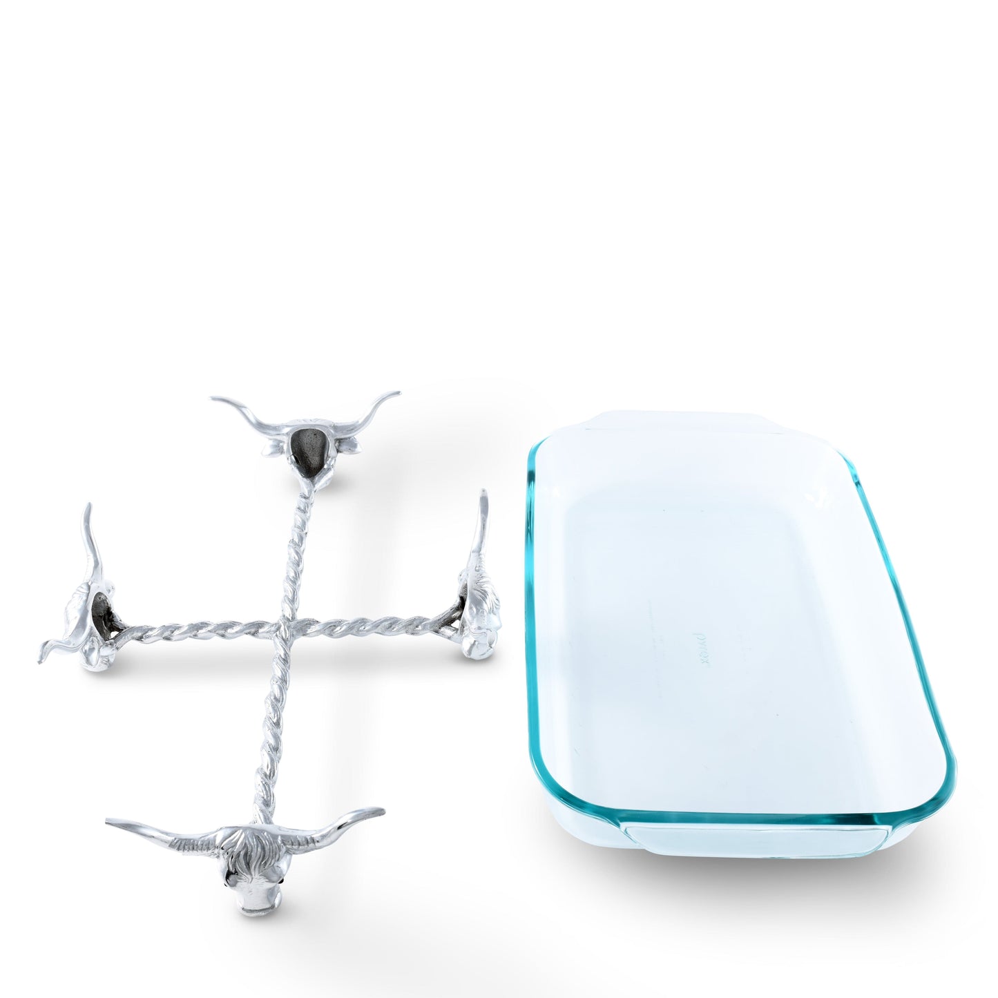 Long Horn Steer Pyrex Holder 3qt