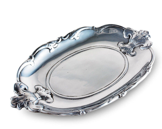Arthur Court Fleur-De-Lis Oval Tray