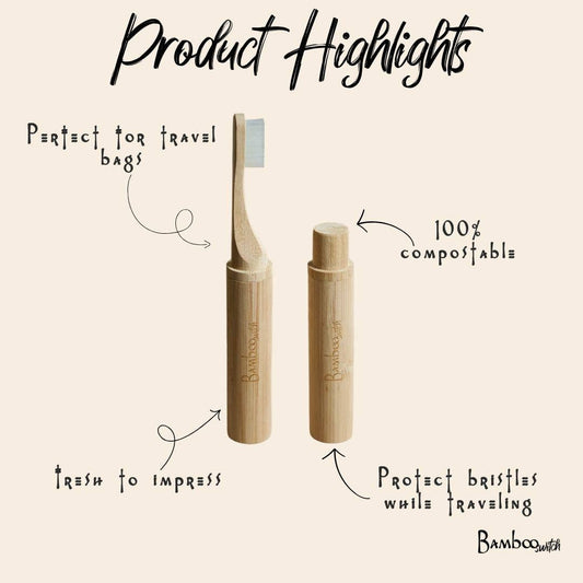 Bamboo Switch Compostable Bamboo Travel Toothbrush | Earth Day Bestseller