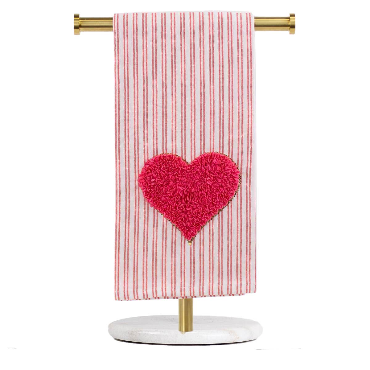 Royal Standard Heart to Heart Hand Towel White/Pink/Red 20x28