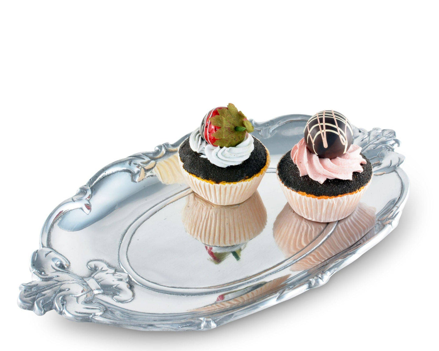 Arthur Court Fleur-De-Lis Oval Tray