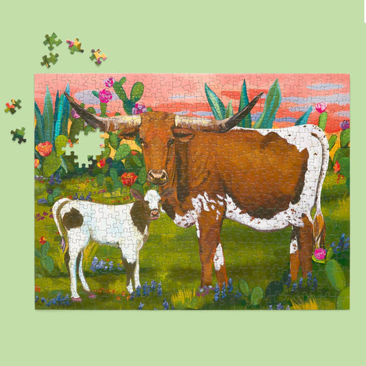 WerkShoppe Longhorns 500 Piece Puzzle