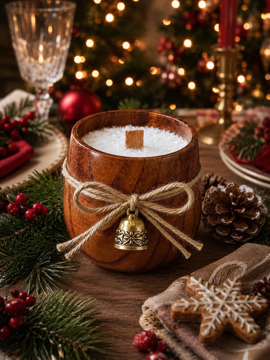 Held in Light - Snowy Barrel Candle