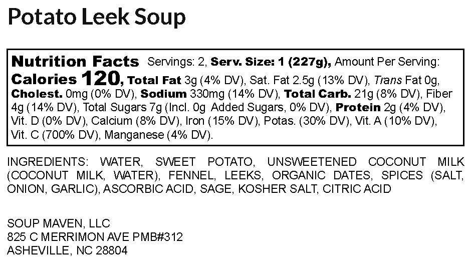 Potato Leek Soup 16 oz