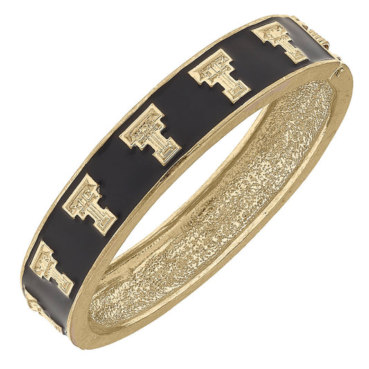 Canvas Style Texas Tech Red Raiders Enamel Logo Hinge Bangle