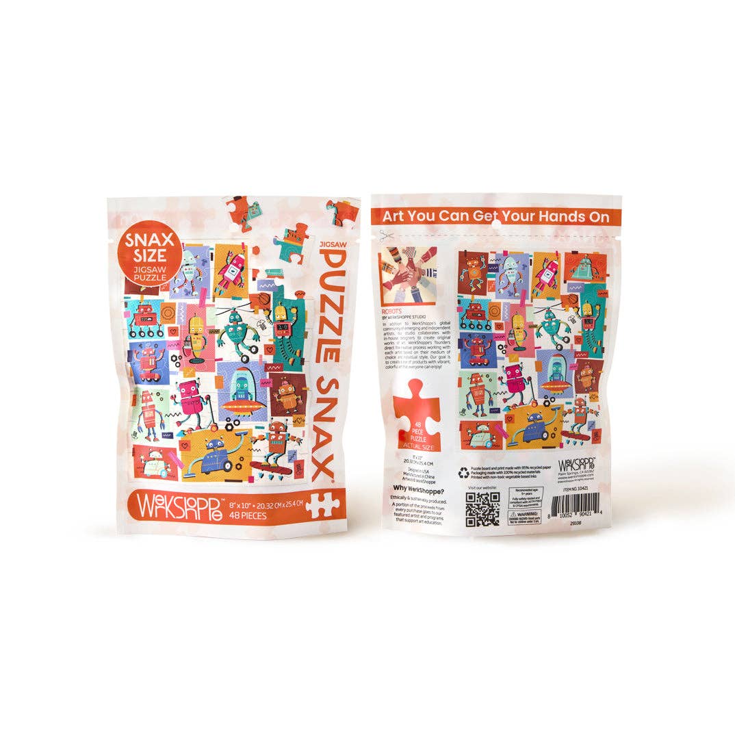 WerkShoppe Robots 48 Piece Puzzle Snax