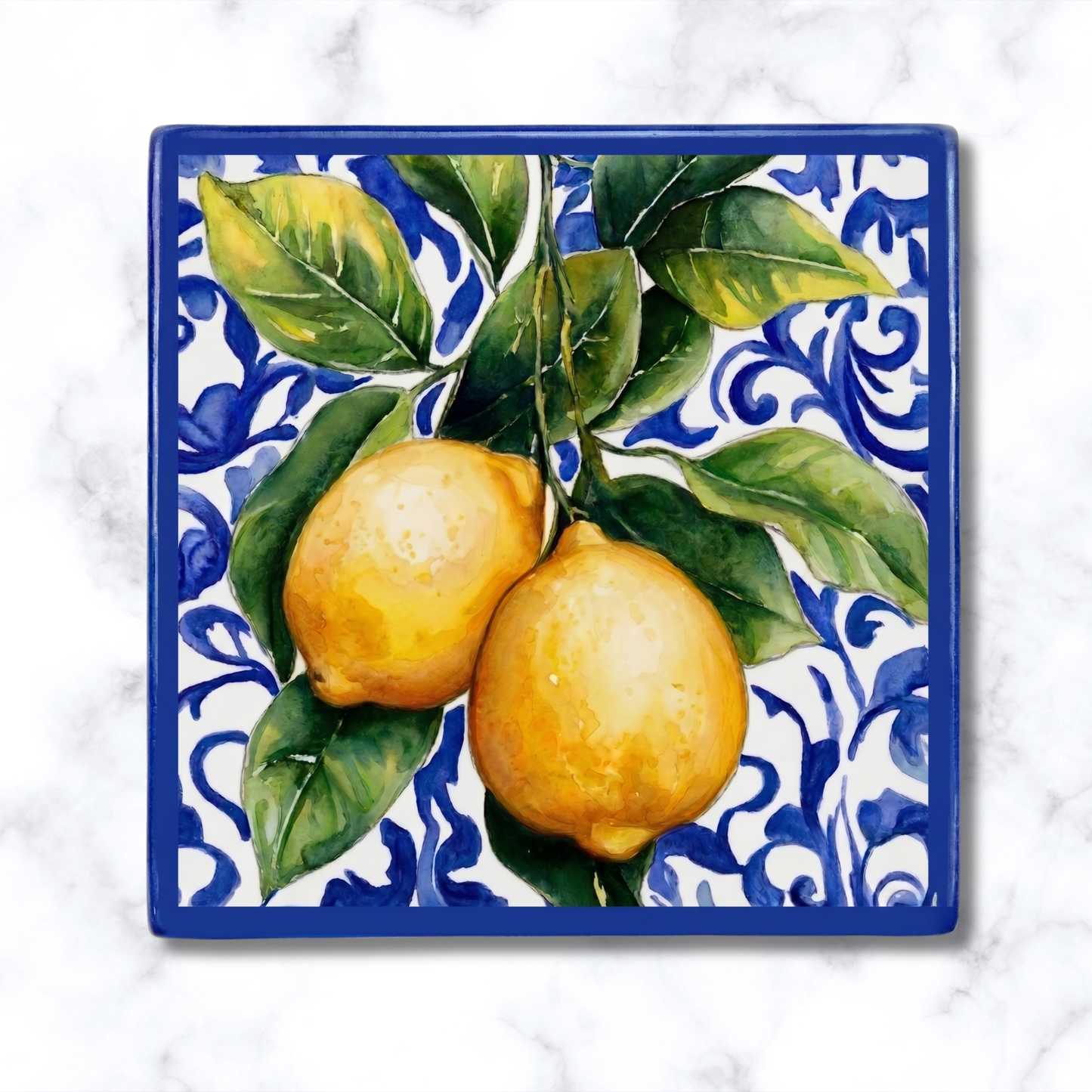 Highland Row Ceramic Lemons Trivet | Italian Kitchen Decor